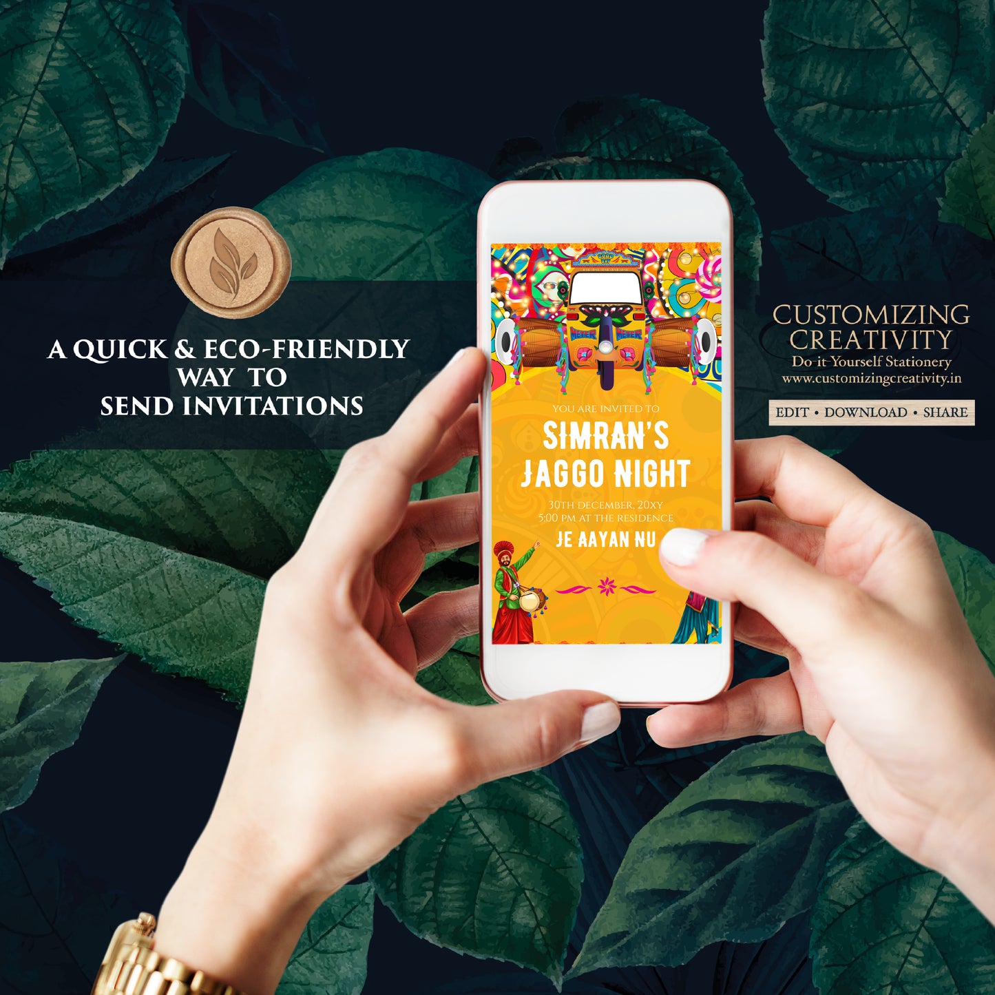 Digital Jago Night invitation as Jago night invites as Jago cards, Jaggo invitations Digital Jago invites, Jaggo invites & Jago invitations