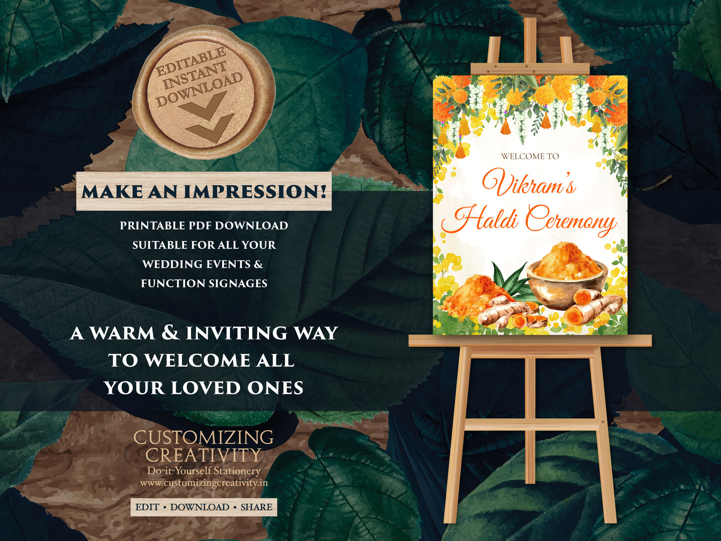 Groom Haldi Signs & Haldi Signs, Pithi signages as Haldi Welcome Signs, Welcome to Haldi Signs as Wedding Haldi decor sign, Haldi decoration