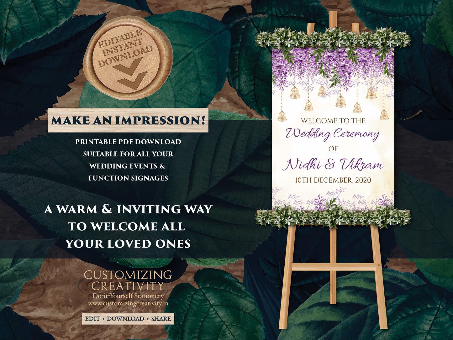 Punjabi Wedding signs Shaadi, Indian Welcome Wedding signs & Indian ceremony signs Punjabi, Indian Welcome Board as Pheras Ceremony Signages