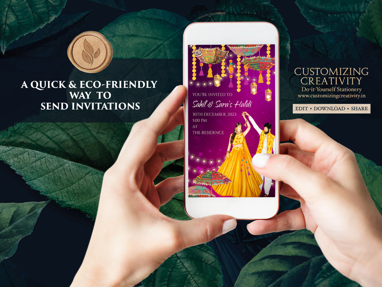 Haldi cards as Pithi invitations, Haldi invitations & Pithi Invites, Holud invite as Pithi cards, Holud invitations as Digital Haldi invite