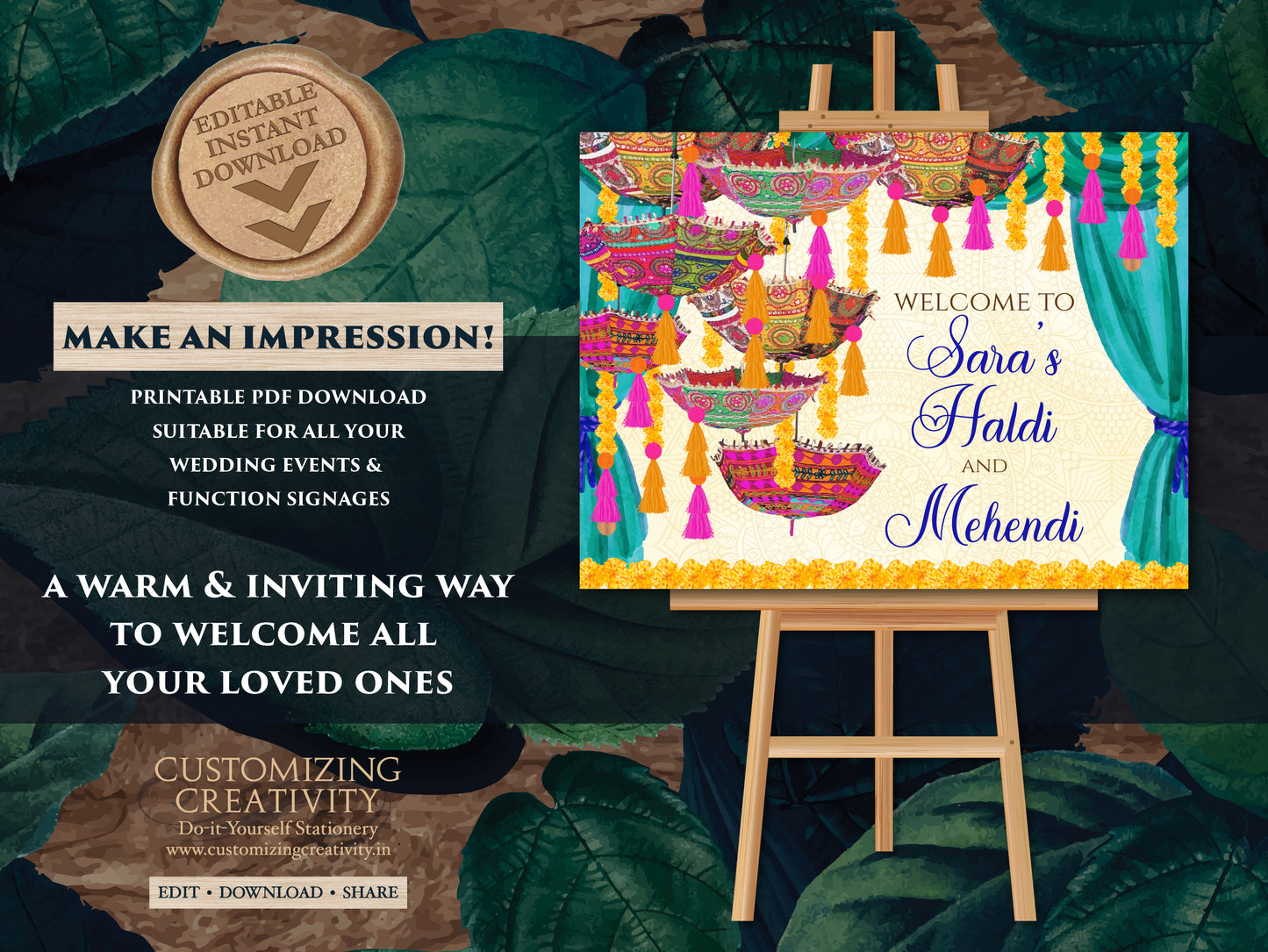 Mendhi signs, Mehndi Welcome signs & Mendhi decor sign Umbrella, Mehndi Signs as Mehndi poster, Mendhi Umbrella Desi decor as Mehendi signs