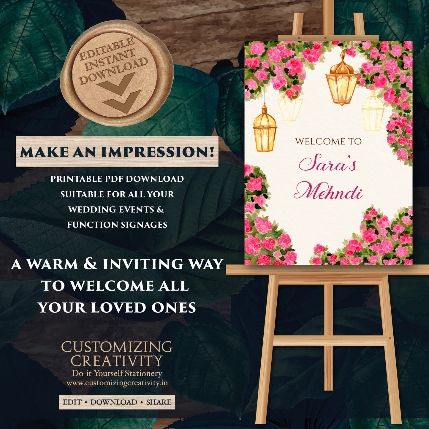Mehendi decor Mendhi sign as Mehndi welcome signs, Mehndi posters & Mehendi Welcome Sign, Mehndi sign board as Mehendi sign, Mendhi welcome