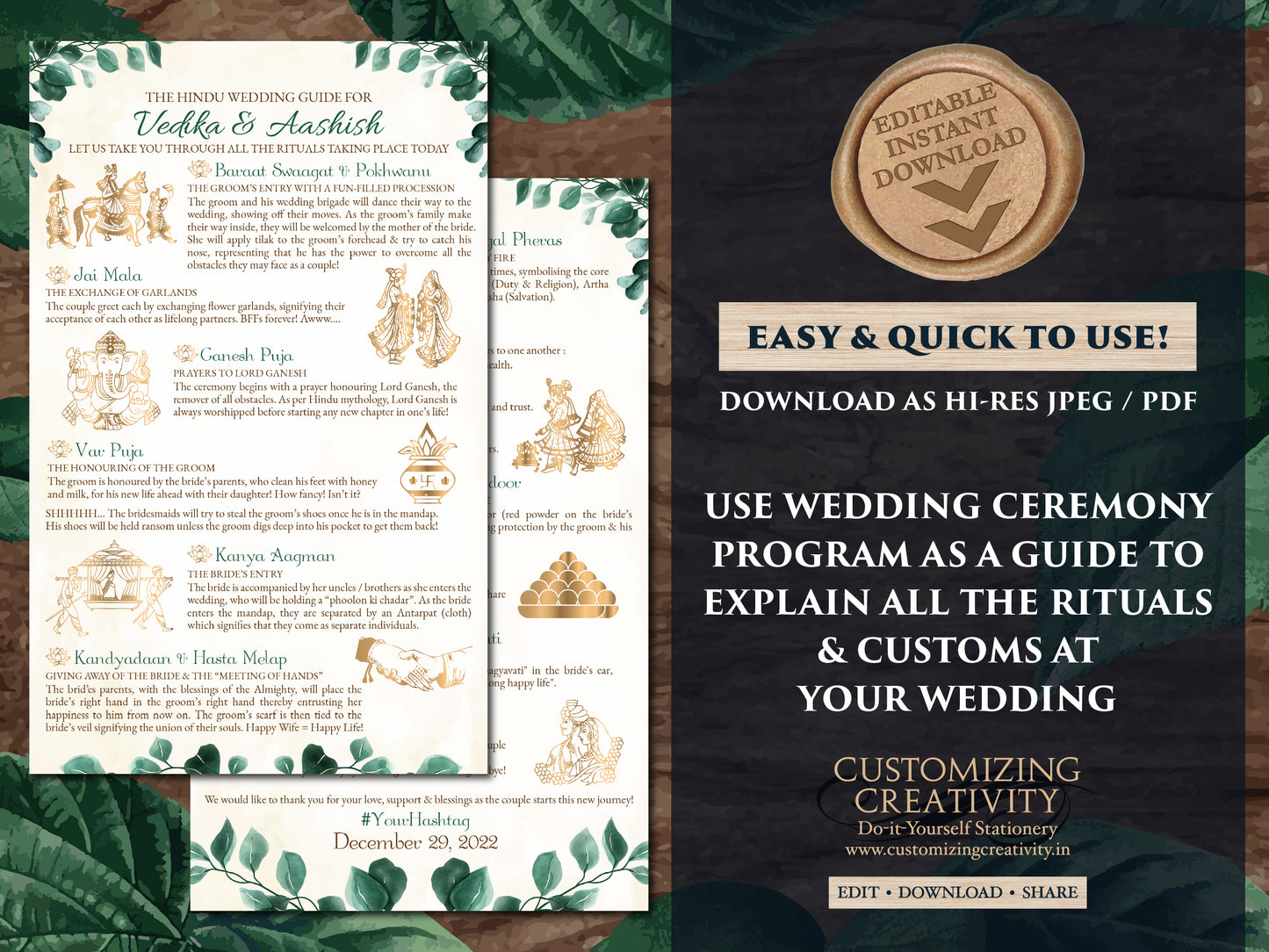 Gujarati Wedding Program & Indian Wedding program, Hindu Wedding program as Indian Wedding guide Gujrati, Gujarati programs Hindu ceremony