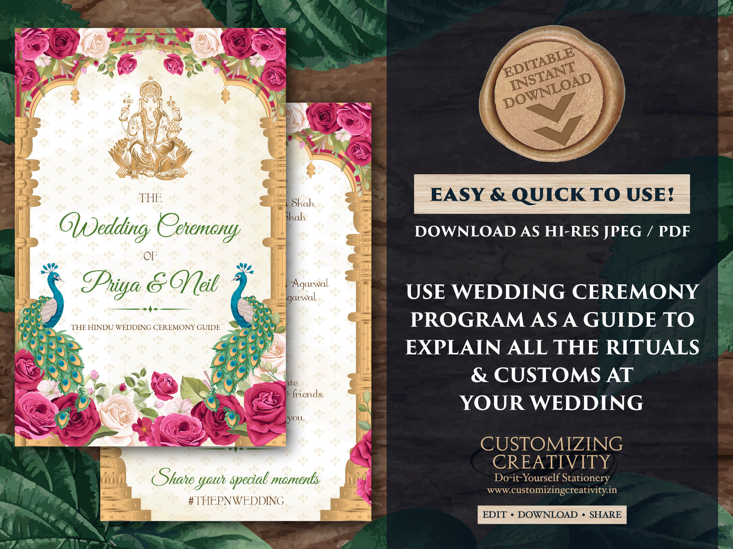Hindu Wedding timeline as Indian wedding timeline, Indian Wedding program & Hindu Wedding Program, Wedding guide Gujarati Wedding program