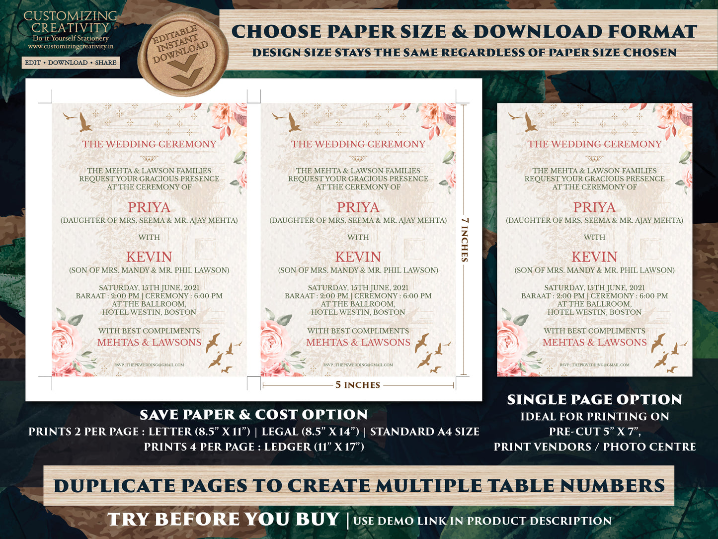 Anand Karaj Invites & Sikh Wedding cards, Anand Karaj Wedding invites electronic Sikh, Sikh Invitations digital as Indian Wedding cards Sikh