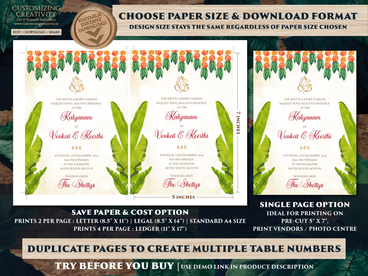 South Indian Wedding invitation as South Indian Wedding cards Telugu, Tamil Wedding cards & Tamil wedding invitation, Tamil Wedding invite