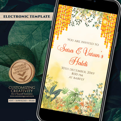 Digital Mayoun invitations Haldi invites, Haldi invitations & Mehndi invitations, Digital Mayoun invites as Dholki invitations Mehndi invite