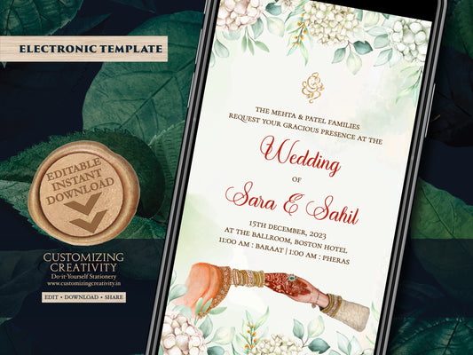 Digital Indian Wedding invites & Digital Hindu wedding invitations, Digital Indian Wedding cards as Digital Indian Wedding invitations Hindu