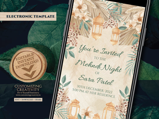 Mendhi invites as Mendhi invitations, Dholki invites as Dholki invitations, Muslim invitations, Digital Mehendi invites & Mehndi invitations