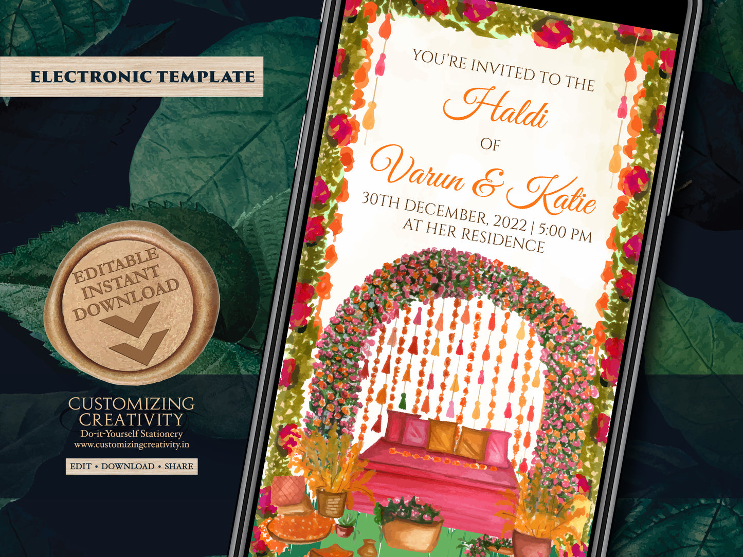 Holud invites as Pithi cards, Haldi invite card as Pithi invitations, Haldi invitations & Pithi Invites, Gaye Holud invitation as Haldi card