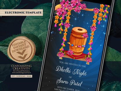 Mehndi invitations & Digital Dholki invite, Dholki invitations as Dholki cards, Pakistani wedding invitations as Muslim wedding invitations