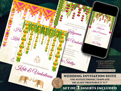 South Indian Wedding cards & South Indian Wedding invitation, Tamil Wedding invite as Tamil Wedding cards, Tamil wedding invitation Telugu