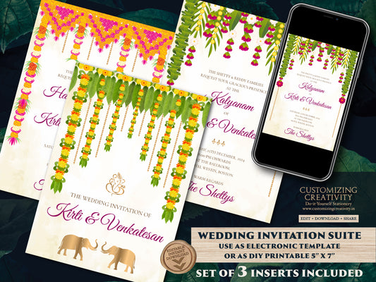 South Indian Wedding cards & South Indian Wedding invitation, Tamil Wedding invite as Tamil Wedding cards, Tamil wedding invitation Telugu