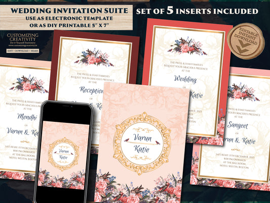 Sikh Wedding card as Indian invites, Indian Wedding invites & Indian Invitations, Sikh Wedding invitations as Digital Indian Wedding cards