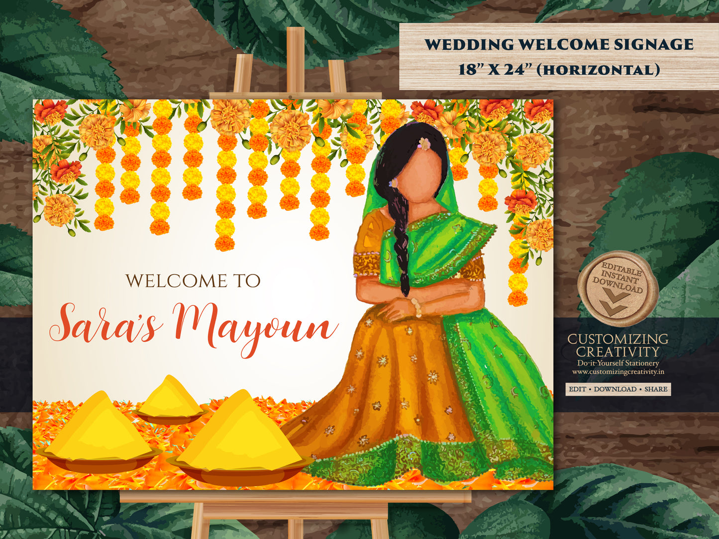 Mayoun welcome signs Mayoon signs Haldi decor, Mayoun sign Haldi signs, Haldi Welcome sign & Mehndi sign, Mehndi welcome sign as Dholki sign
