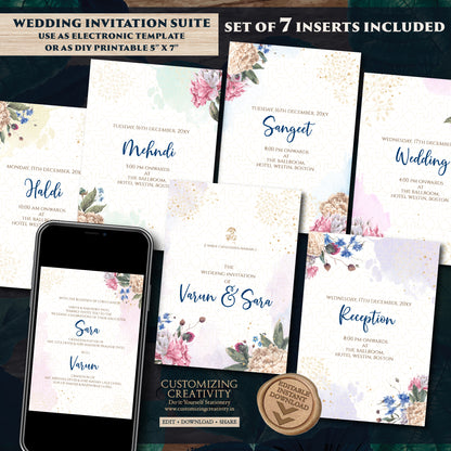 Indian wedding invitations Hindu Wedding card, Indian wedding card as Hindu wedding invitation, Indian wedding invite & Hindu wedding invite