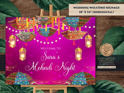 Mehendi welcome sign Mehndi decor, Mehndi Welcome Sign decor & Mendhi Sign, Mehndi signs as Mendhi welcome sign, Mendhi poster Mendhi decor