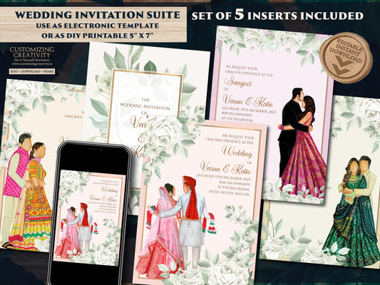 Indian wedding card as Indian Wedding invite, Indian wedding invitation Wedding invite Indian, Hindu invitation & Hindu Wedding Invitation