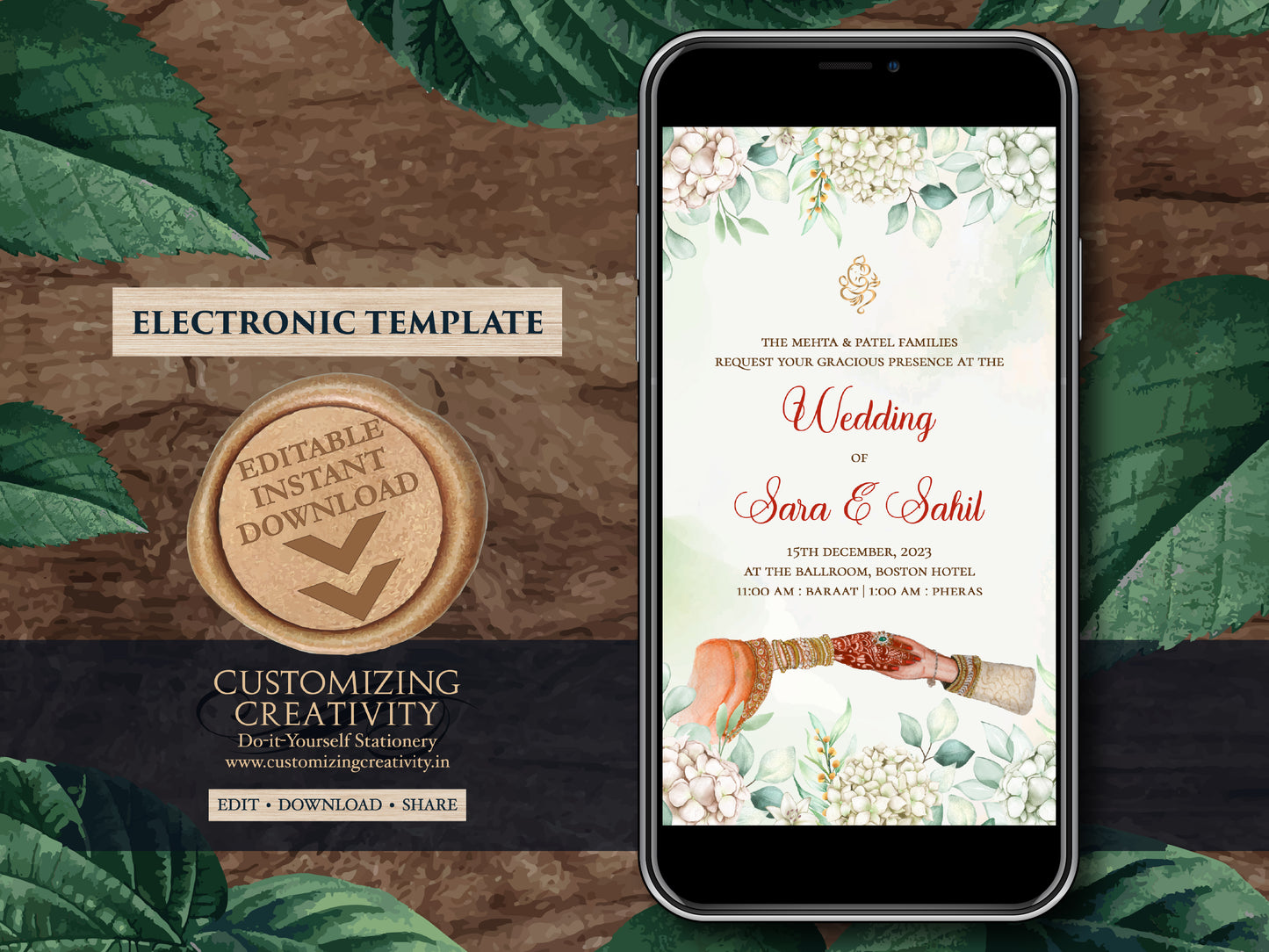 Digital Indian Wedding invites & Digital Hindu wedding invitations, Digital Indian Wedding cards as Digital Indian Wedding invitations Hindu