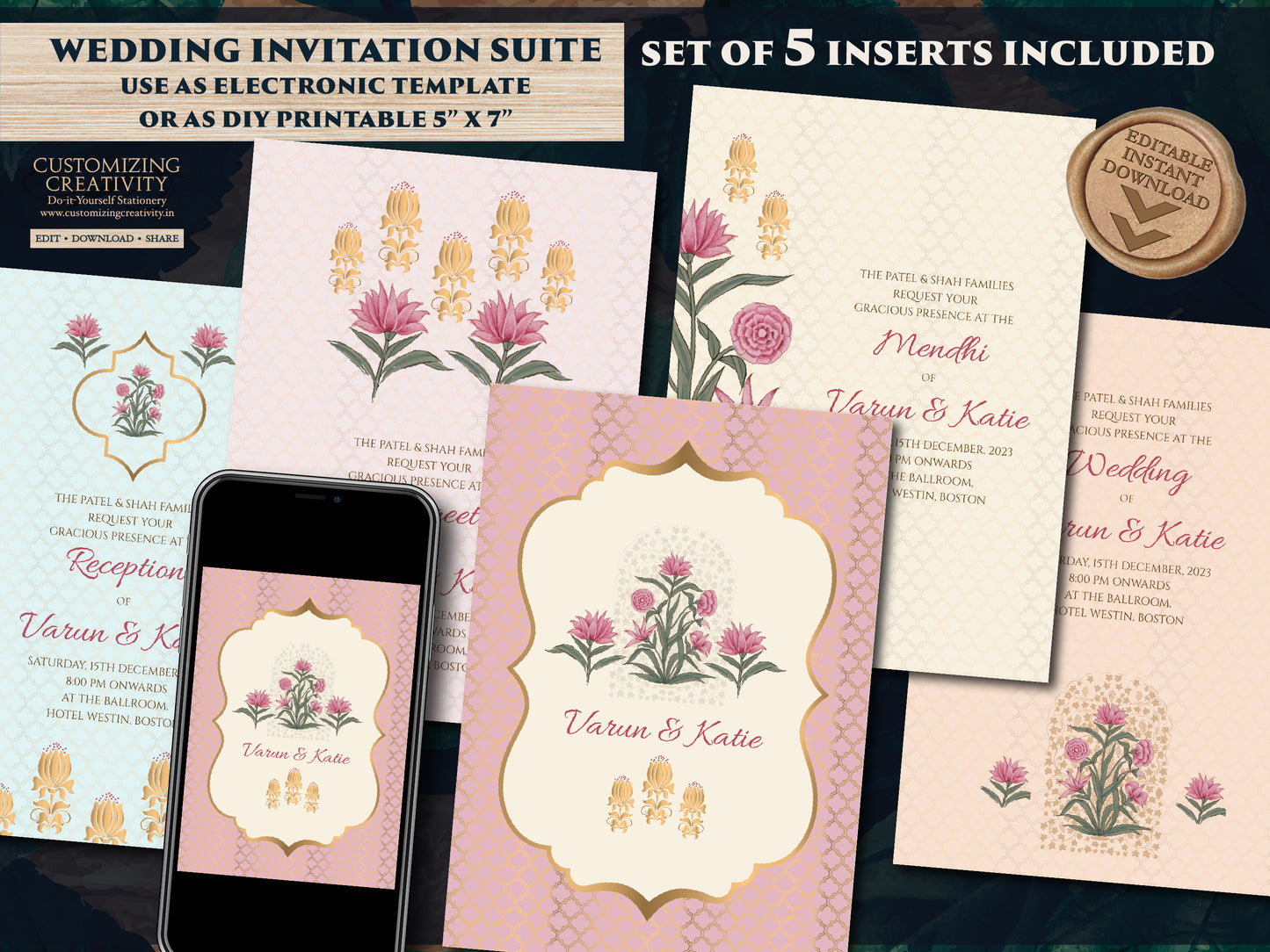 Wedding invites Indian & Wedding invitation Indian, Indian wedding card as Indian wedding invites, Hindu Wedding Invitation as Hindu invites