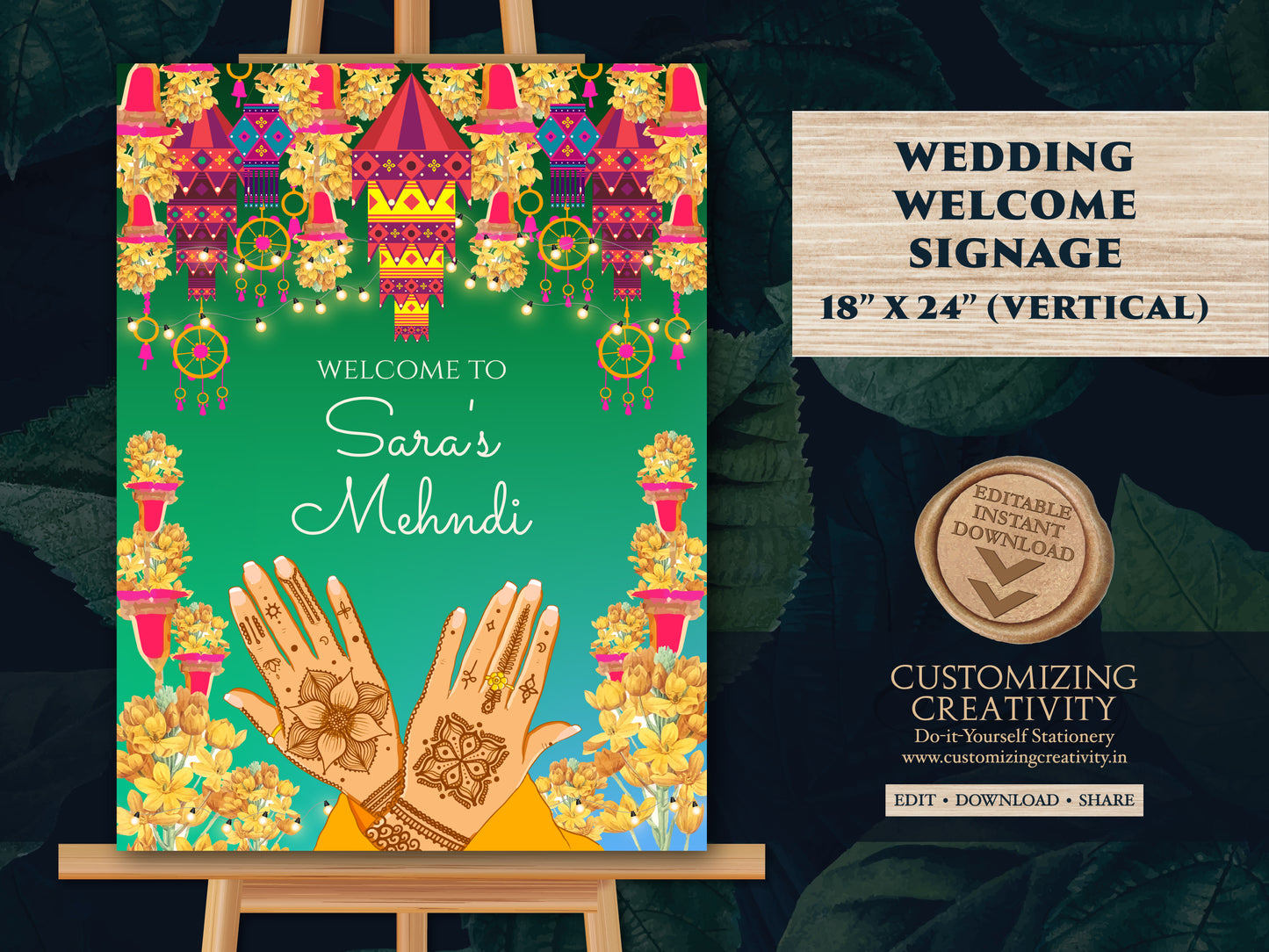 Mehndi Decor as Mehndi Signs, Mehendi signs as Mendhi signs, Mehndi Welcome signs as Mehendi decor, Mendhi Welcome sign as Welcome to Mehndi