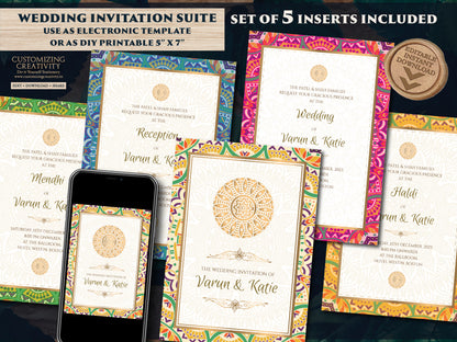 Indian Wedding Invitations as Hindu Wedding invite, Indian invitation Hindu wedding card, Gujarati Kankotri invites & Wedding invites Indian