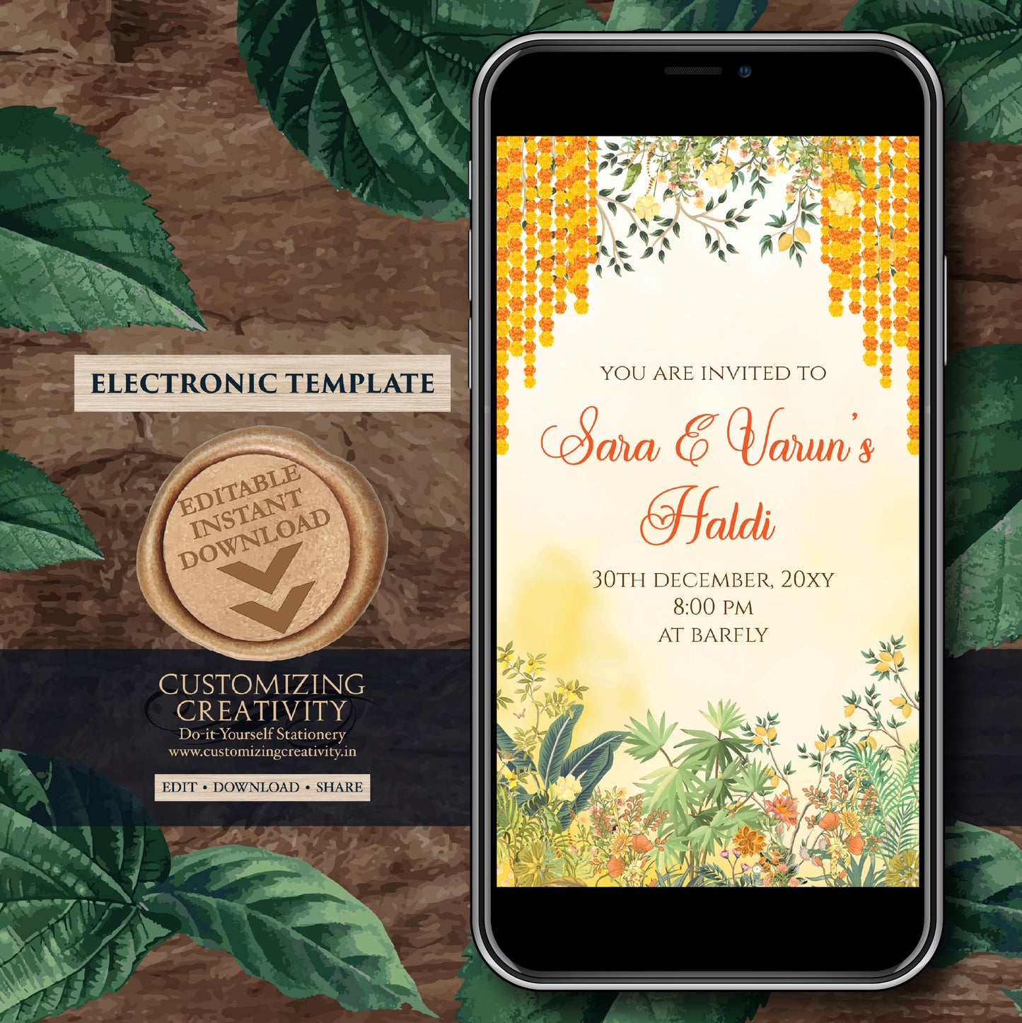 Digital Mayoun invitations Haldi invites, Haldi invitations & Mehndi invitations, Digital Mayoun invites as Dholki invitations Mehndi invite