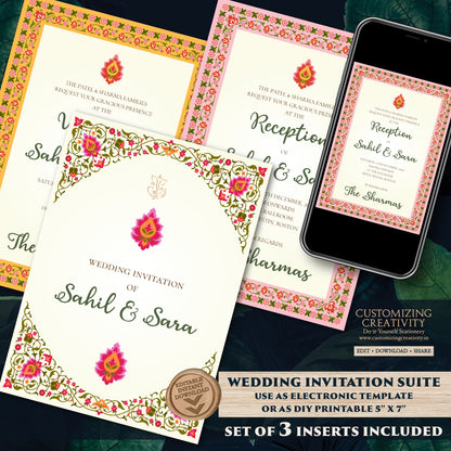 Indian wedding invitations Hindu Wedding invites, Indian wedding cards as Hindu Wedding cards, Hindu invitation & Hindu Wedding Invitation