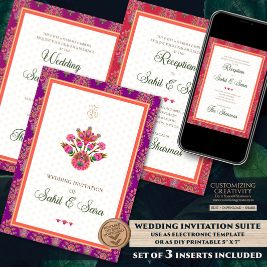Indian wedding cards Indian wedding invitations, Hindu Wedding invites as Hindu Wedding cards, Hindu invitation & Hindu Wedding Invitation