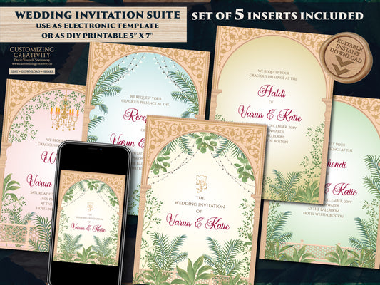 Indian wedding invitation Digital Hindu Wedding card, Indian wedding card as Gujarati Kankotri, Hindu invitation as Hindu wedding invite