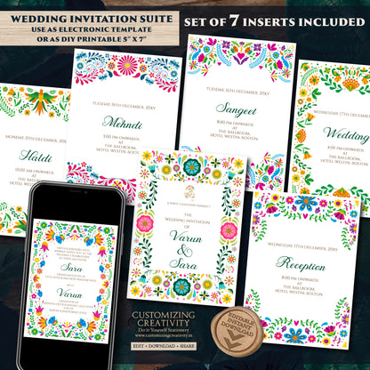 Indian wedding invite Gujarati Kankotri, Digital Hindu Wedding card & Indian Wedding invitation, Hindu invitation as Hindu wedding invite