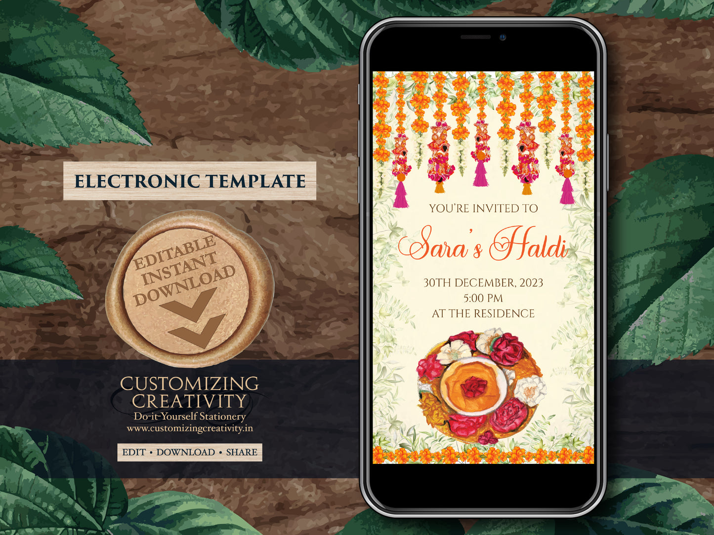 Holud invite as Pithi cards, Haldi invitations & Pithi Invites, Haldi cards as Pithi invitations, Holud invitation as Wedding Haldi invite