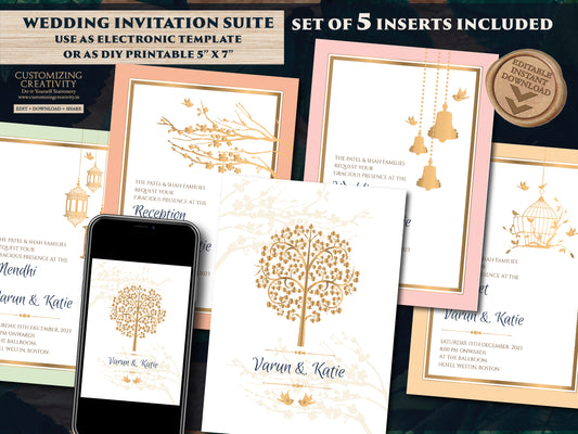 Indian invitation Hindu wedding card, Indian Wedding Invitations as Hindu Wedding invite, Gujarati Kankotri invites & Wedding invites Indian