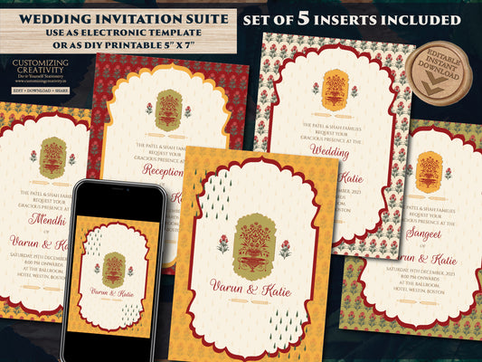 Hindu invitation Indian wedding card, Hindu Wedding Invitations as Indian Wedding invite, Indian wedding invitation & Wedding invites Indian
