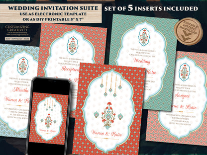 Indian wedding invitation & Wedding invites Indian, Hindu invitation Indian wedding card, Hindu Wedding Invitations as Indian Wedding invite
