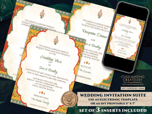Indian Wedding Invitations as Hindu Wedding card, Hindu invitations Wedding as Royal Wedding invite, Indian invites for Hindu Shaadi cards