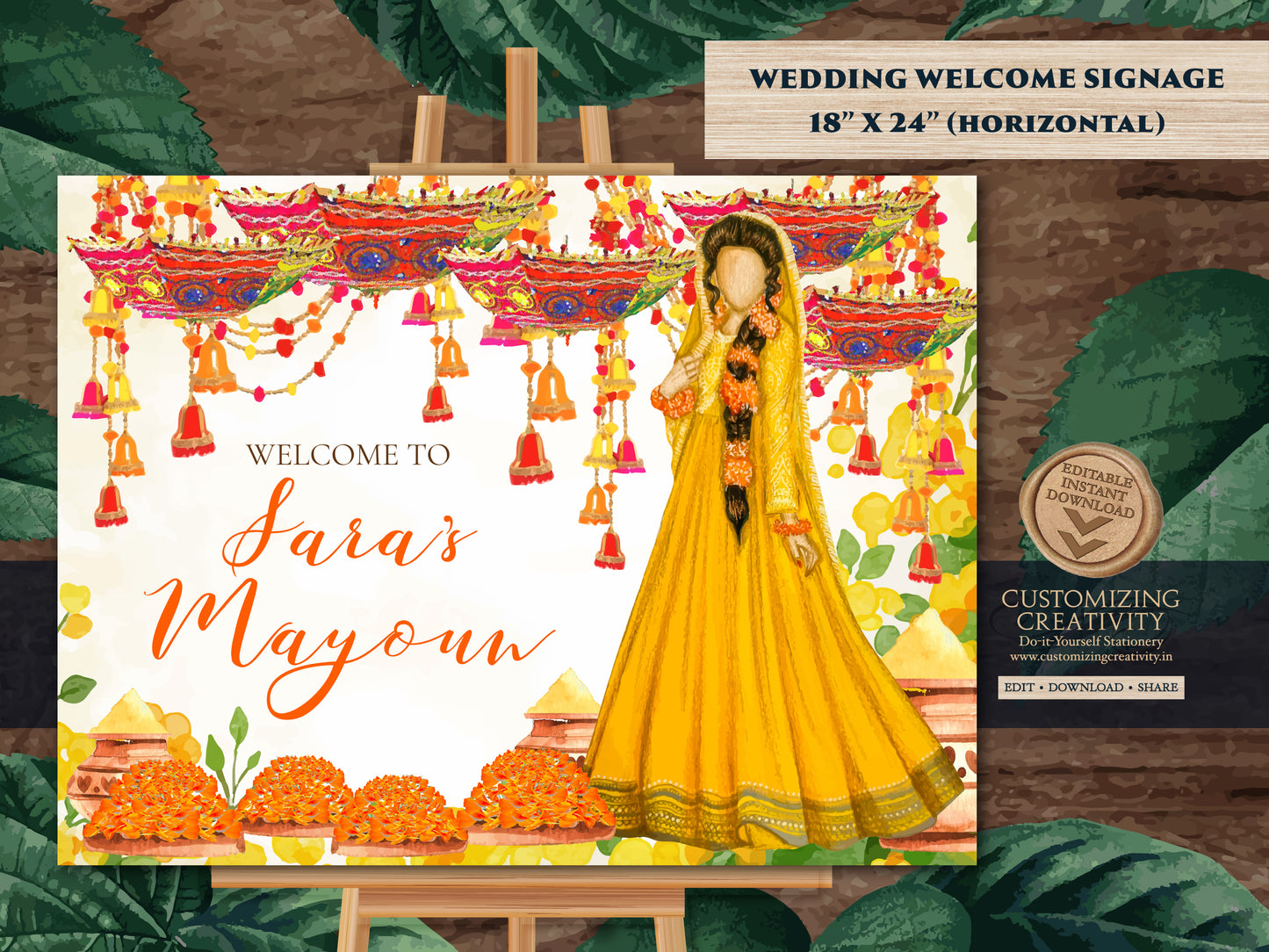 Mayoun Signs as Mayoun decor, Mayoun Welcome signs as Haldi Welcome sign, Mayoon signs as Mayoon decor, Maiyaan Welcome signs as Maiyan sign
