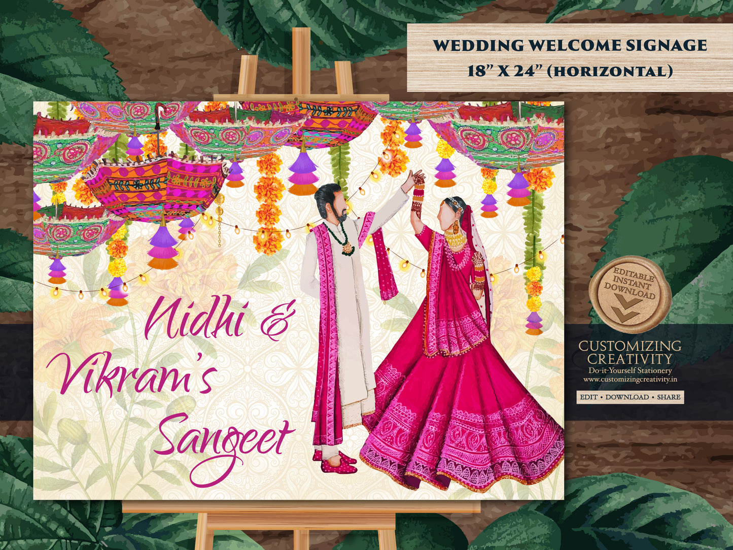 Sangeet Decor as Sangeet Poster, Sangeet Signs & Sangeet Welcome Sign, Indian Wedding Sign as Indian Wedding Welcome Signs, Sangeet Signages