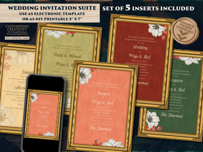 Indian wedding card & Digital Indian Invitations, Indian Wedding invites as Desi Wedding card Indian invites, Hindu invitations Electronic