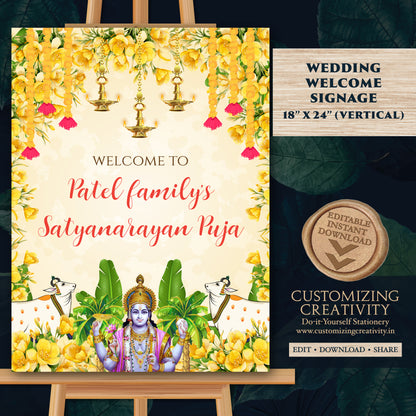 Satyanarayan Pooja sign Indian puja welcome sign, Satyanarayan Puja Welcome sign Indian welcome signs, Indian pooja signs Satyanarayan katha