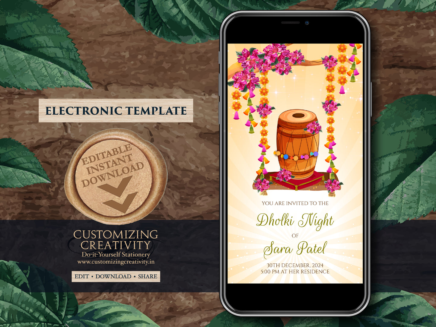 Dholki invitations & Dholki invite digital, Pakistani wedding invitations as Muslim wedding invitations, Mehndi invitations as Dholki cards