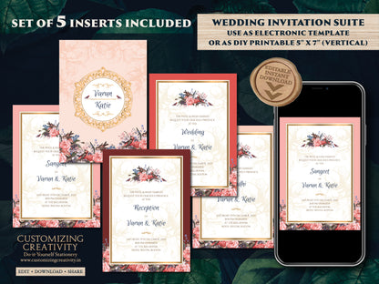 Sikh Wedding card as Indian invites, Indian Wedding invites & Indian Invitations, Sikh Wedding invitations as Digital Indian Wedding cards