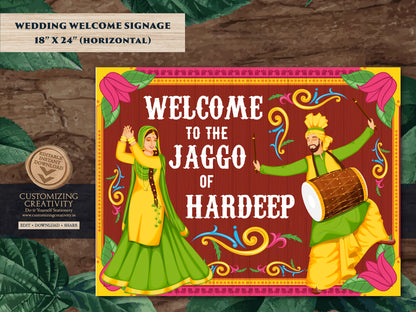 Jaggo Party signs & Jaggo signs, Welcome Jago Signs as Jago signs Welcome, Jaggo Welcome sign Indian Truck Art sign as Bollywood Poster sign