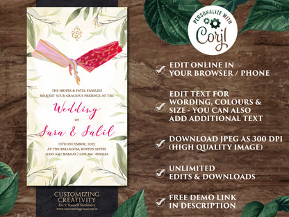 Digital Indian Wedding cards as Digital Wedding invitations Hindu cards, Digital Indian Wedding invites & Digital Hindu wedding invitations