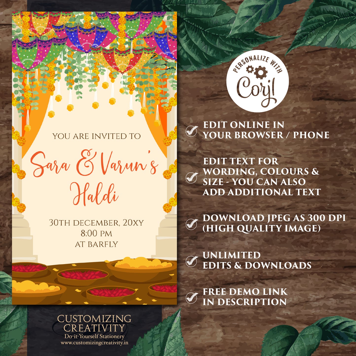 Pithi invitations Mayoun invitations, Haldi invites Digital Haldi invitations & Mehndi invitations, Digital Mayoun invites as Pithi invites