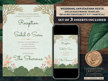 Indian wedding invitations Indian wedding cards, Hindu Wedding invites as Hindu Wedding cards, Hindu invitation & Hindu Wedding Invitation