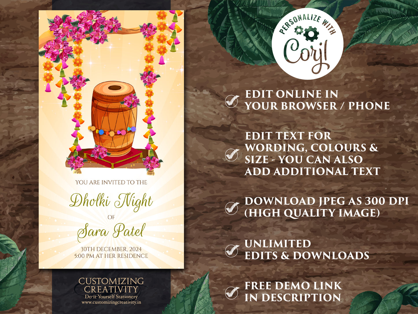 Dholki invitations & Dholki invite digital, Pakistani wedding invitations as Muslim wedding invitations, Mehndi invitations as Dholki cards