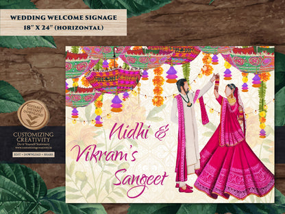 Sangeet Decor as Sangeet Poster, Sangeet Signs & Sangeet Welcome Sign, Indian Wedding Sign as Indian Wedding Welcome Signs, Sangeet Signages