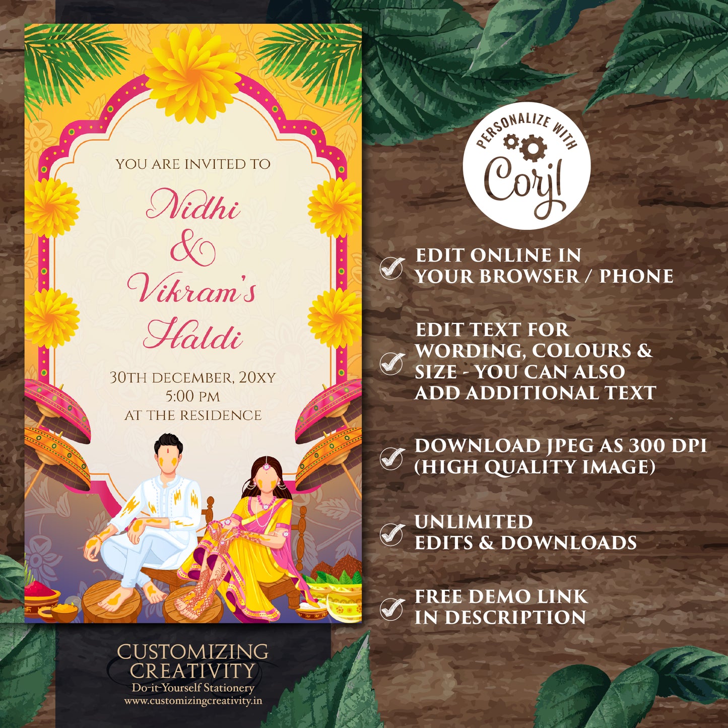 Haldi invites Digital Haldi invitations, Mayoun invitations & Mehndi invitations, Digital Mayoun invites as Dholki invitations Mehndi invite