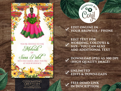 Dholki invitations Mehndi Invites, Mehndi invitations as Mendhi invites, Mendhi Night invites & Digital Mehndi invites, Mehendi invitations